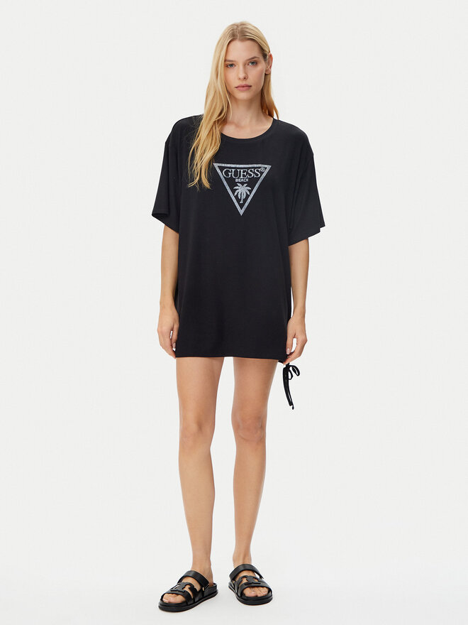 Guess Guess Marškinėliai E4GI00 K68D2 Juoda Regular Fit