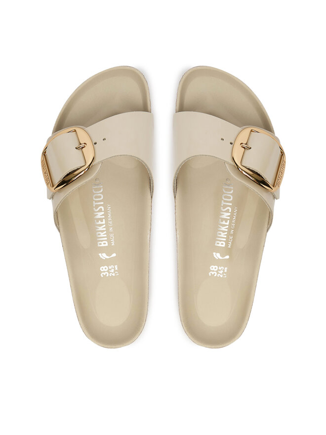 Birkenstock Pantoletten Birkenstock Madrid Big Buckle Hex 1031823 Écru