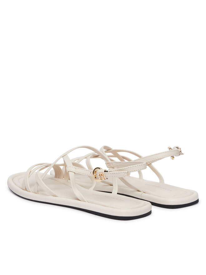 Tommy Hilfiger Sandalen Tommy Hilfiger Flat Strappy FW0FW09220 Creme