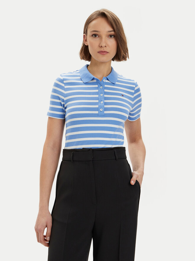 Tommy Hilfiger Tommy Hilfiger Poloshirt 1985 WW0WW39530 Blau Slim Fit