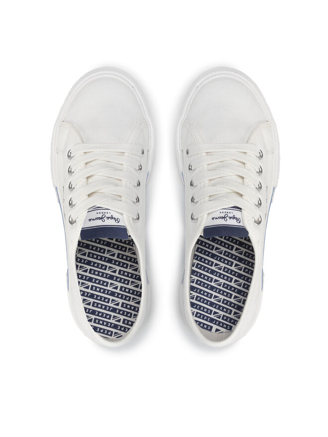 Pepe Jeans Teniși Pepe Jeans Brady Boy Basic PBS30527 Alb