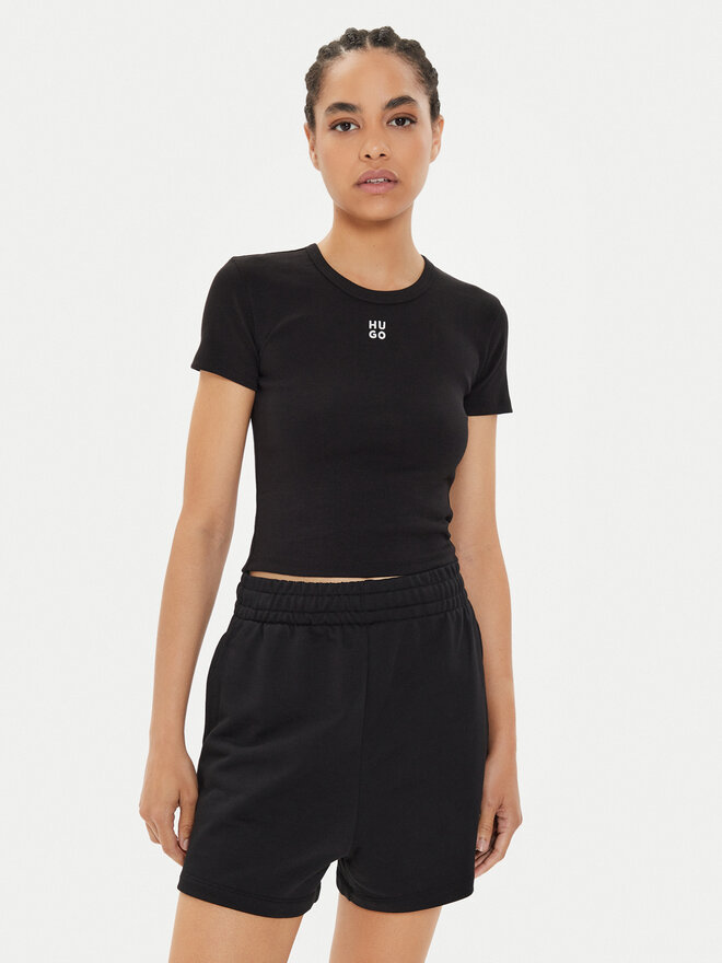 HUGO HUGO Camiseta Delanor 50512000 Negro Slim Fit