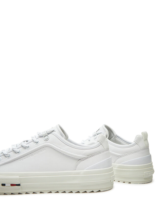 Tommy Hilfiger Αθλητικά Tommy Hilfiger Th Hi Vulc Cleat Low Lth FM0FM05452 Λευκό