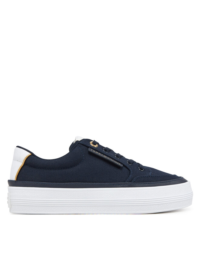 Tommy Hilfiger Sneakersy Tommy Hilfiger Essential Vulc Textile Sneaker FW0FW08323 Granatowy