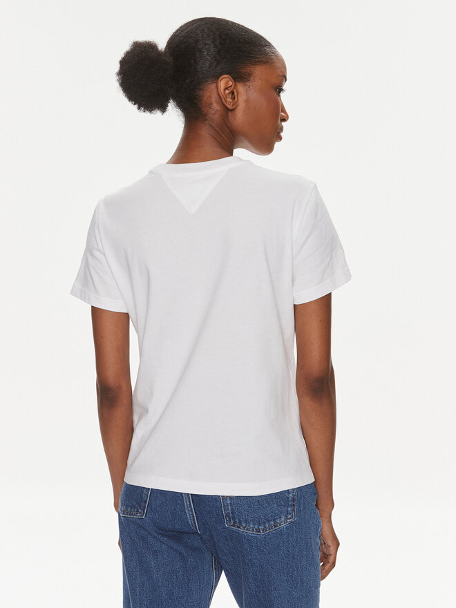 Tommy Jeans Tommy Jeans Marškinėliai Prep Luxe DW0DW17835 Balta Regular Fit