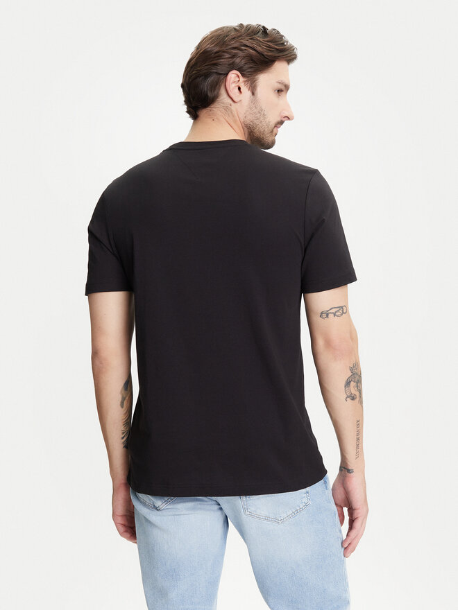 Tommy Hilfiger Tommy Hilfiger Majica Stack MW0MW39355 Črna Regular Fit