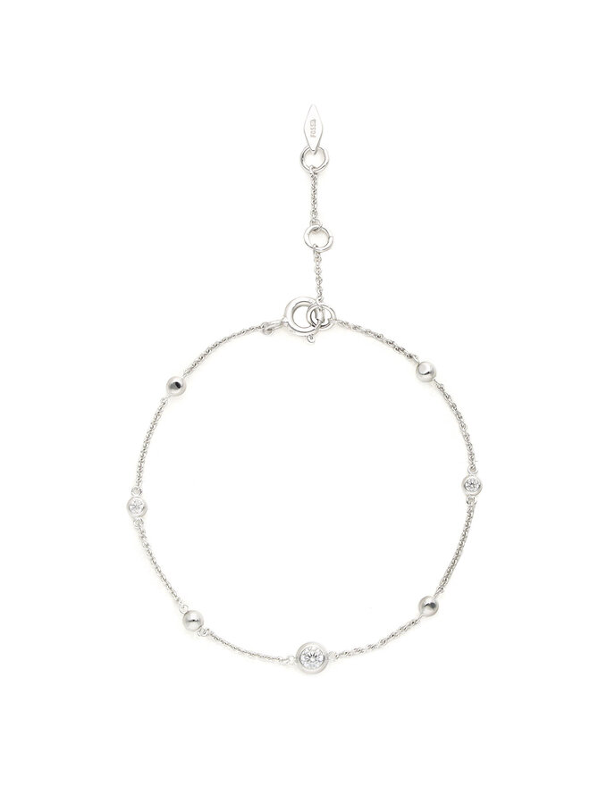 Fossil Bransoletka Fossil Glitz By The Yard JFS00452040 Srebrny