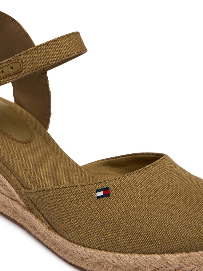 Tommy Hilfiger Espadrilles Tommy Hilfiger Mid Wedge Espad Closed Toe FW0FW09233 Braun