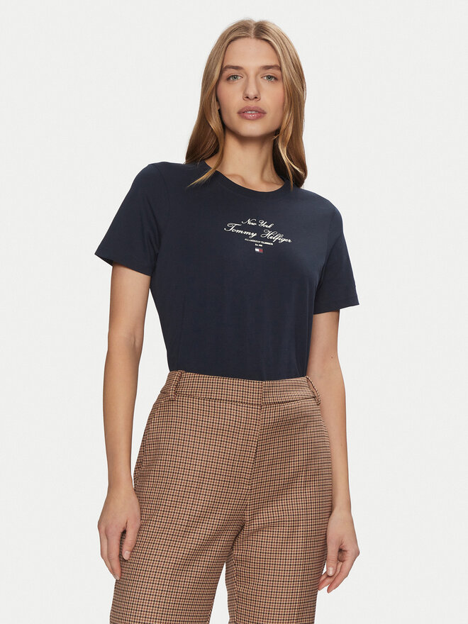 Tommy Hilfiger Tommy Hilfiger Camiseta WW0WW43895 Azul marino Regular Fit