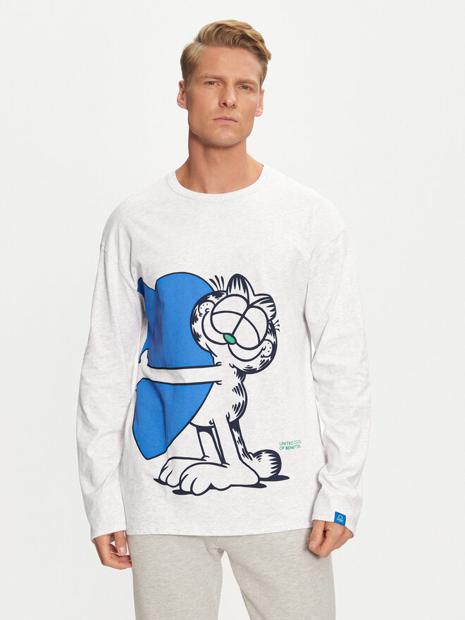 United Colors Of Benetton United Colors Of Benetton Μπλούζα πιτζάμας 3VR54M01P Γκρι Regular Fit
