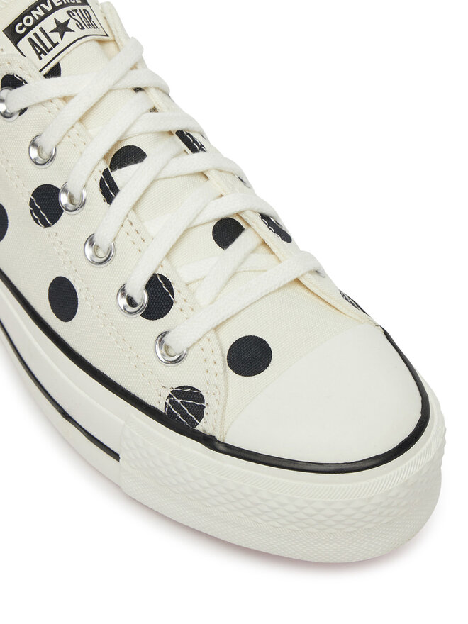Converse Sneakers aus Stoff Converse Chuck Taylor All Star Lift Platform Polka Dots A10689C Beige