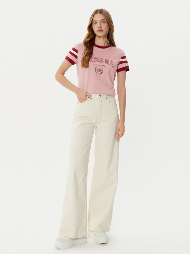 Guess Guess Camiseta V5RI00 KA260 Rosa Regular Fit
