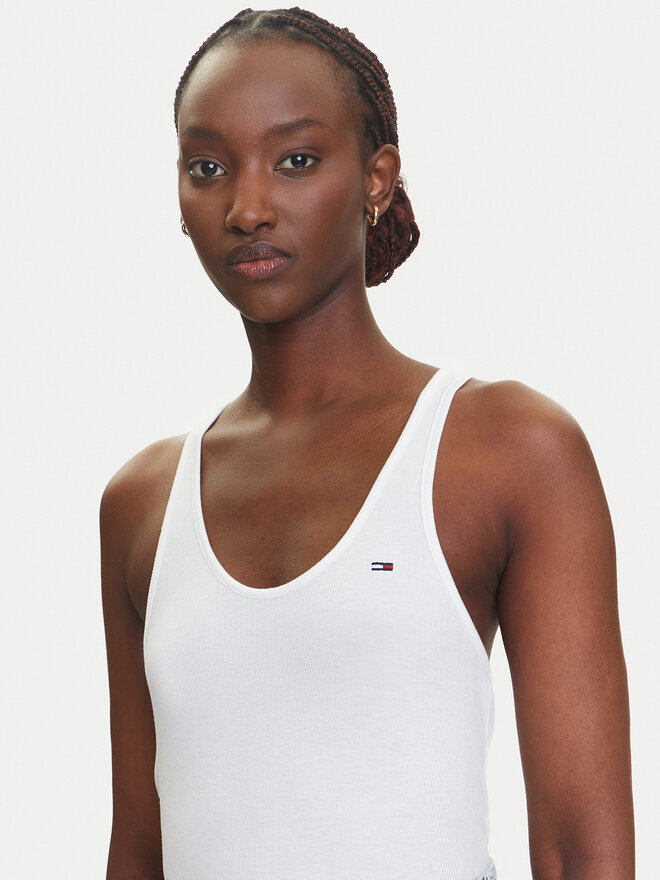 Tommy Jeans Tommy Jeans Τοπ DW0DW20917 Λευκό Regular Fit