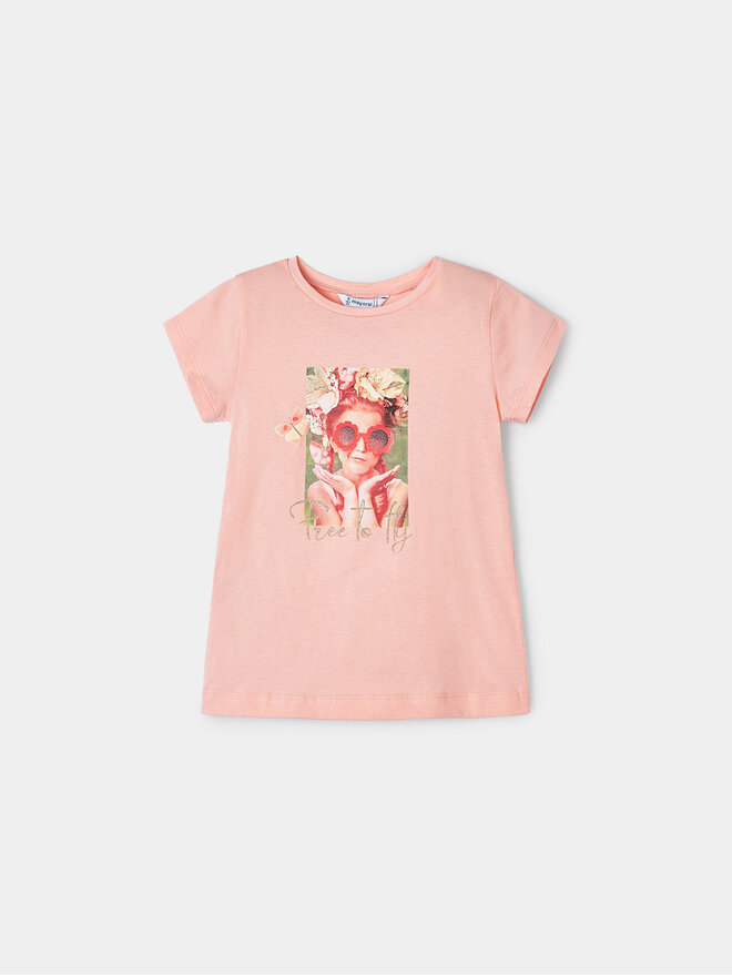 Mayoral Mayoral T-Shirt 3090 Ροζ Regular Fit