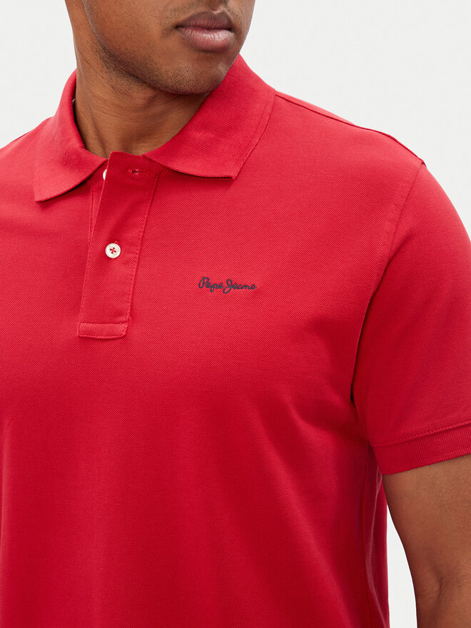 Pepe Jeans Pepe Jeans Pólóing Essential PM542298 Piros Regular Fit