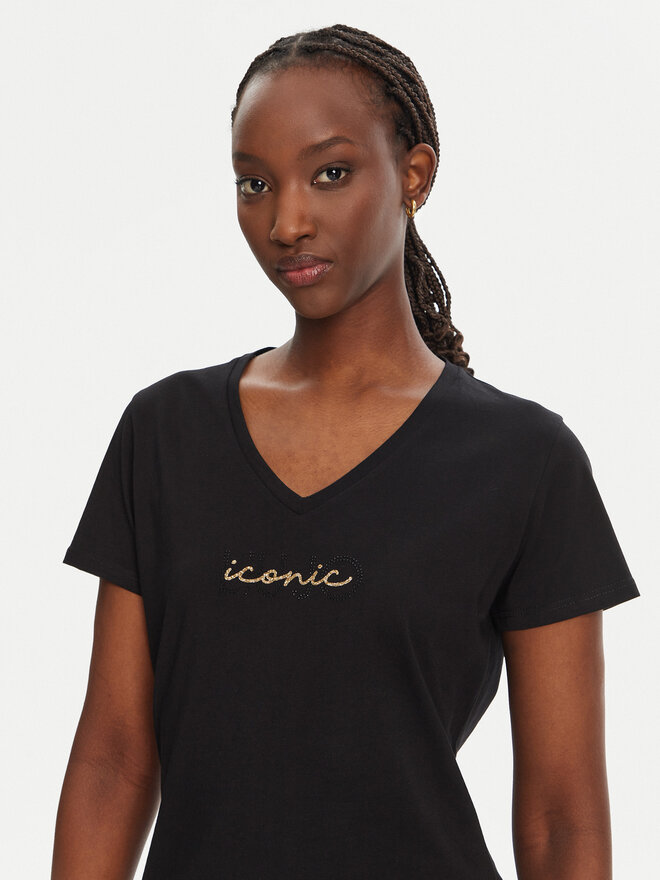 Liu Jo Sport Liu Jo Sport Marškinėliai TA5179 J6040 Juoda Regular Fit