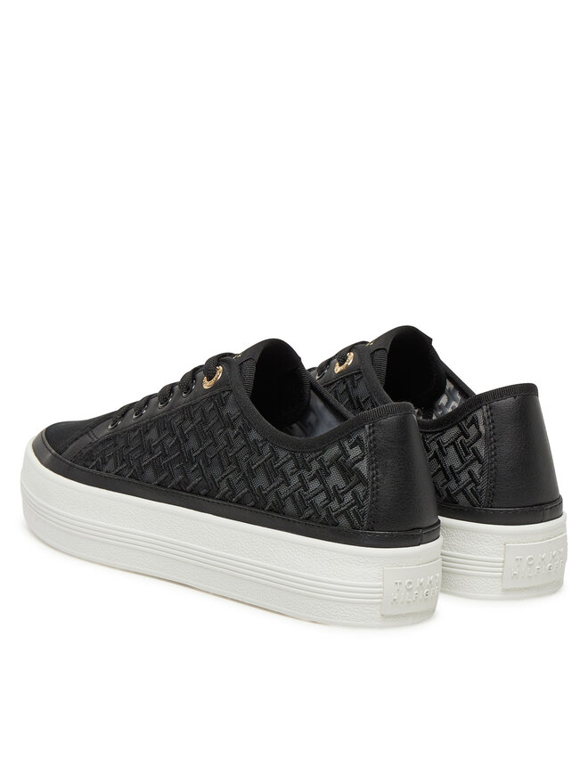 Tommy Hilfiger Sneakersy Tommy Hilfiger Vulc Embroidered Sneaker FW0FW08685 Czarny