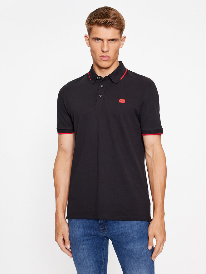 HUGO Hugo Poloshirt Deresino232 50490775 Schwarz Slim Fit