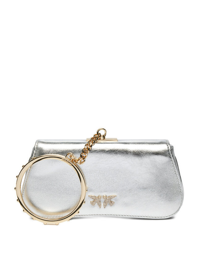 PINKO Kabelka Pinko Marpesia Clutch Stříbrná