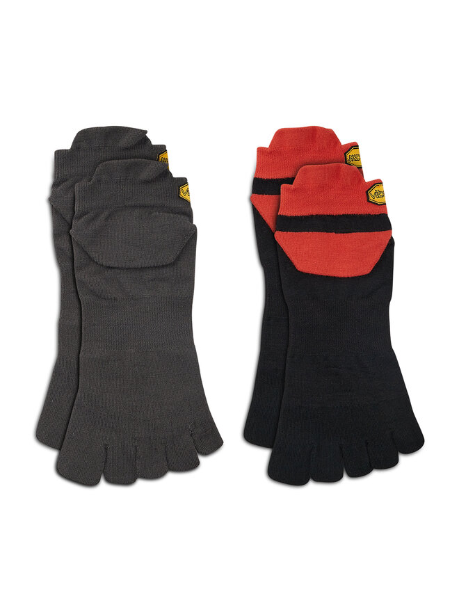Vibram Fivefingers Zestaw 2 par niskich skarpet unisex Vibram Fivefingers No Show S21N35P Szary