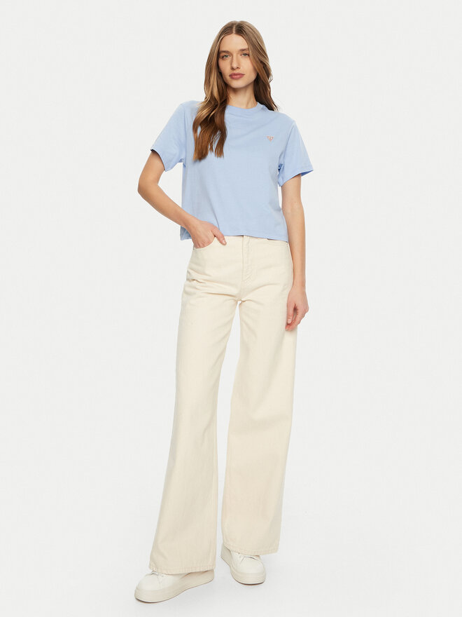 Guess Jeans Guess Jeans Marškinėliai W4YI05 K8HM0 Mėlyna Regular Fit