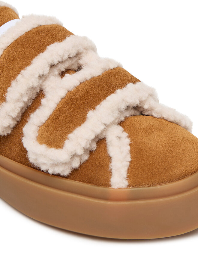 Inuikii Sneakersy Inuikii Shearling Low Velcro 1001.001.0231 Brązowy