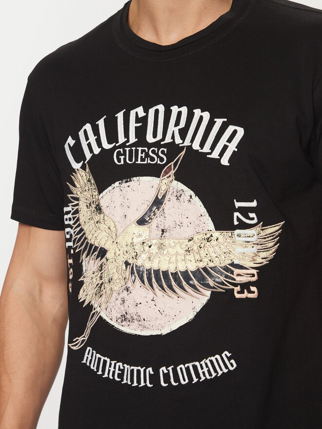 Guess Guess Marškinėliai M5RI19 K8FQ4 Juoda Regular Fit