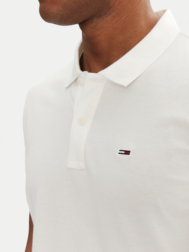 Tommy Jeans Tommy Jeans Poloshirt DM0DM20676 Weiß Slim Fit