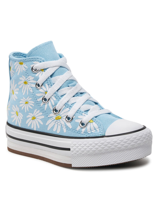 Converse Plátěnky Converse Chuck Taylor All Star Lift Platform Floral A06338C Modrá