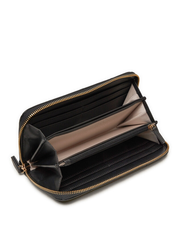 TWINSET Cartera grande para mujer TWINSET Zip Around 242TB Negro