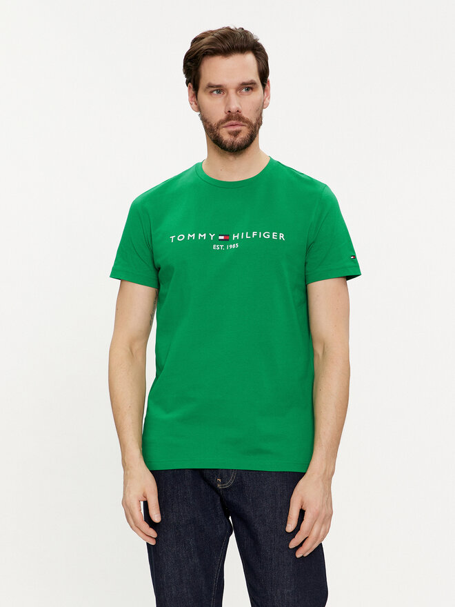 Tommy Hilfiger Tommy Hilfiger Póló Logo MW0MW11797 Zöld Regular Fit