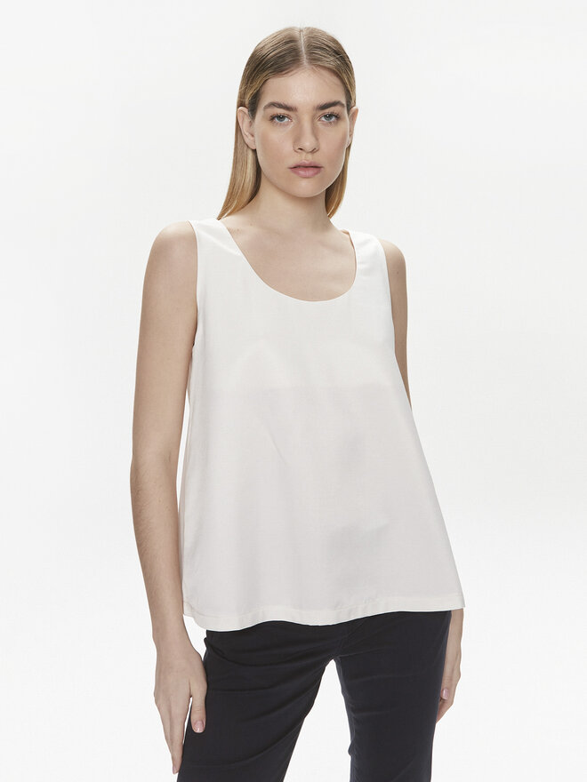 United Colors Of Benetton United Colors Of Benetton Top 5XONDQ06Z Écru Relaxed Fit