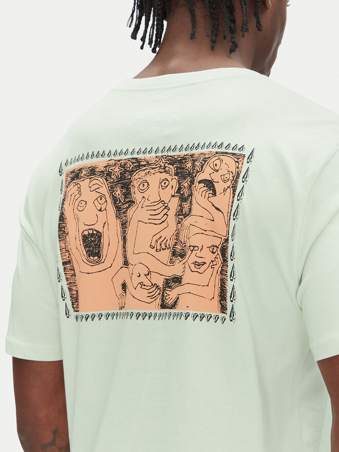 Volcom Volcom Marškinėliai Crazybal A3512554 Žalia Classic Fit