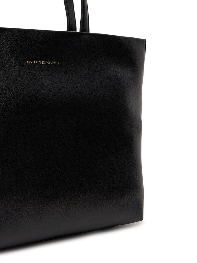 Tommy Hilfiger Ročna torba Tommy Hilfiger Th Logotape Tote AW0AW17693 Črna