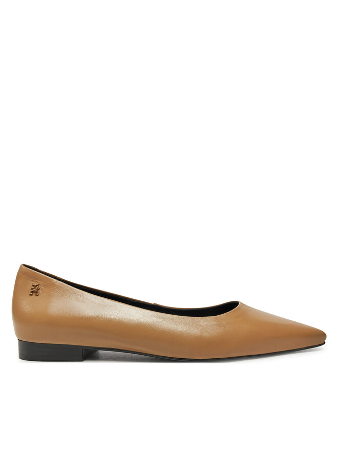 Tommy Hilfiger Μπαλαρίνες Tommy Hilfiger Th Pointy Ballerina FW0FW08291 Χακί