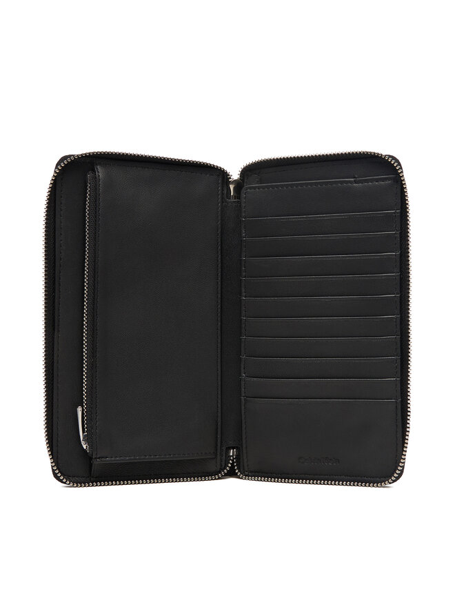 Calvin Klein Geldbörse Calvin Klein Foil Emboss Long Zip Fold LV04D1107G Schwarz