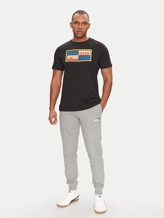 Puma Puma Marškinėliai Graphics Box 684827 Juoda Regular Fit