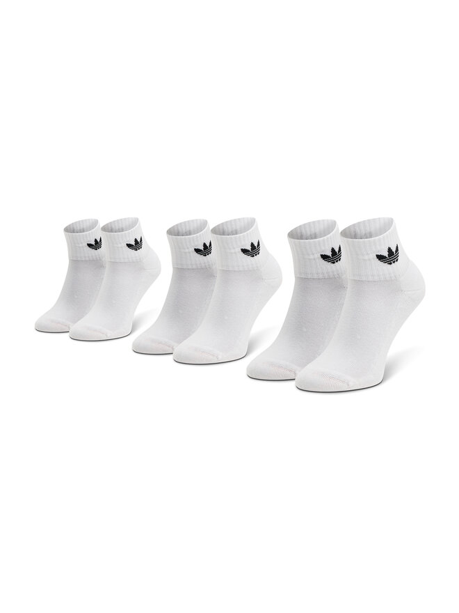 adidas 3 pares de calcetines altos unisex adidas Mid-Cut Crew FT8529 Blanco