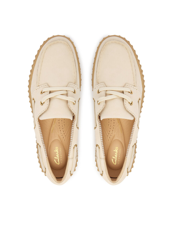 Clarks Туфлі Clarks Torhill Boat 26186302 Écru