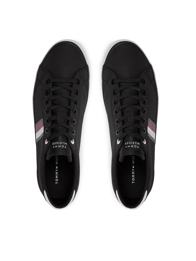 Tommy Hilfiger Sneakers Tommy Hilfiger Th Hi Vulc Low Stripes Mesh FM0FM04946 Nero