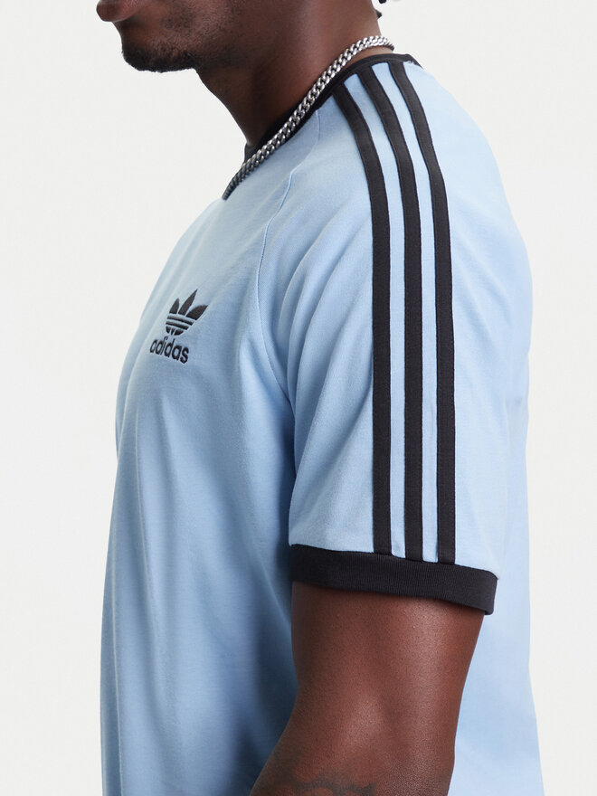 adidas adidas Футболка adicolor Classics 3-Stripes JY1371 Блакитний Slim Fit