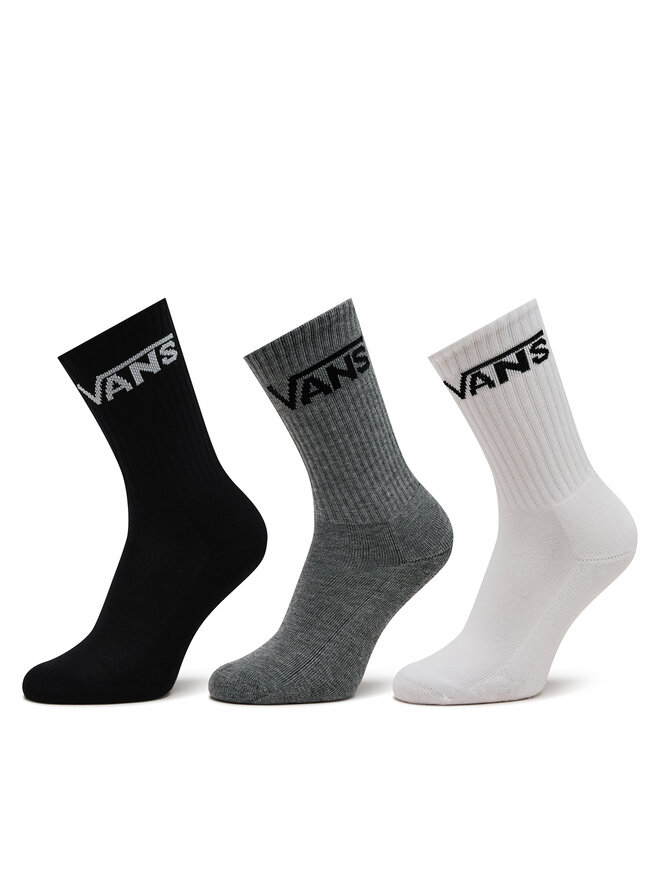 Lot de 3 paires de chaussettes hautes femme Vans Classic Crew Boys VN000XNQIZH Blanc chaussures
