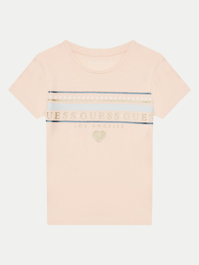 Guess Guess Marškinėliai K5GI00 K6YW4 Rožinė Regular Fit