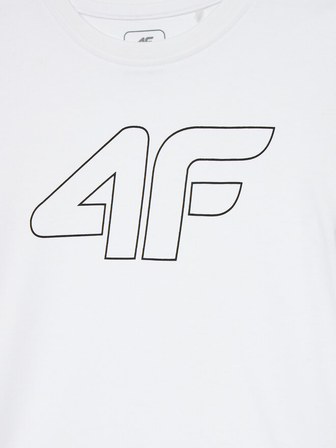 4F 4F Marškinėliai 4FJWMM00TTSHM1627 Balta Regular Fit