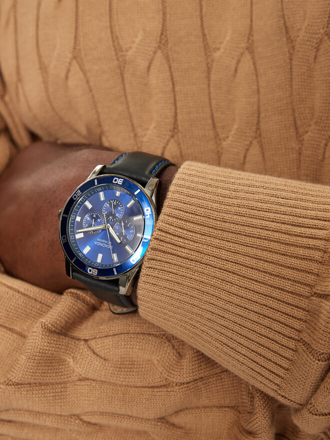 Sekonda Zegarek Sekonda 1634 Granatowy