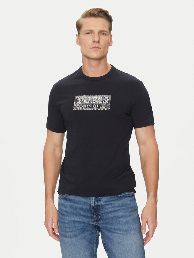 Guess Guess Camiseta M5GI19 J1314 Azul marino Regular Fit