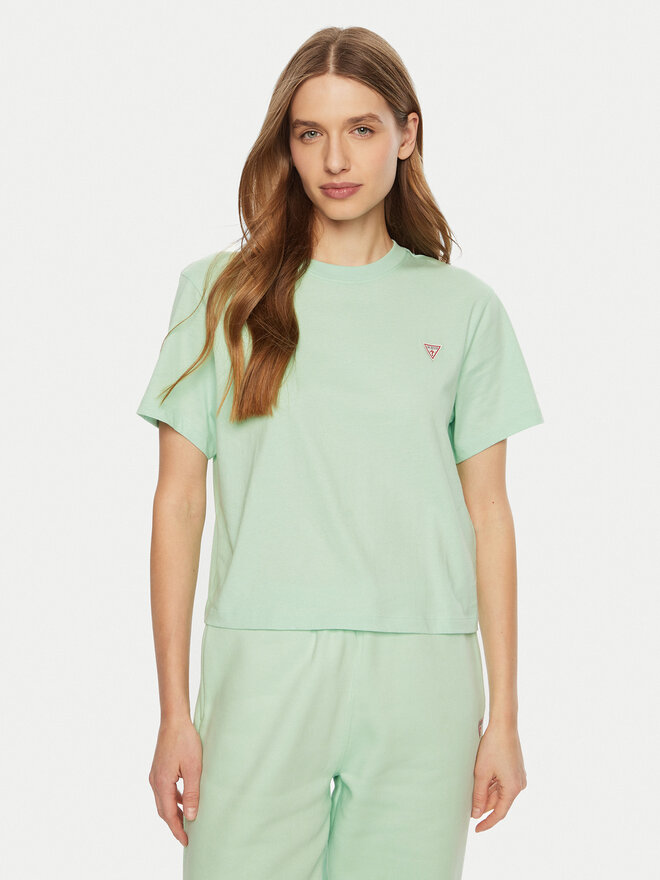 Guess Jeans Guess Jeans T-Shirt W4YI05 K8HM0 Πράσινο Regular Fit