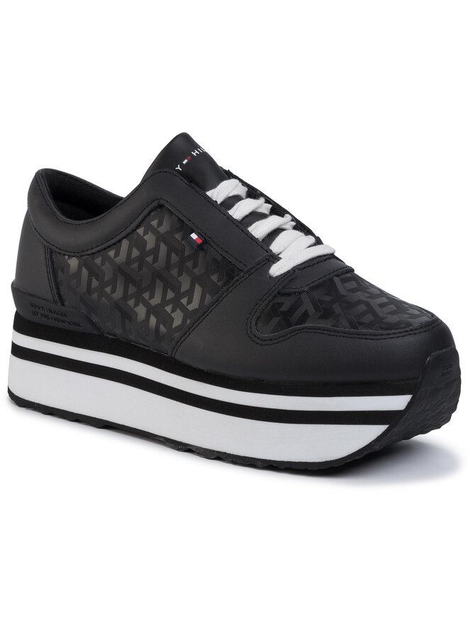 Tommy jacquard flatform sneaker discount