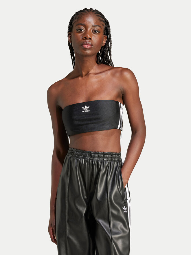 adidas adidas Felső 3-Stripes Tube IX7823 Fekete Slim Fit