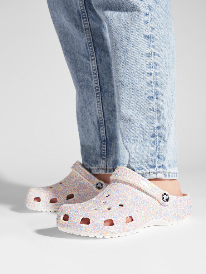 Crocs Natikače Crocs Crocs Classic Glitter Clog 205942 Bijela